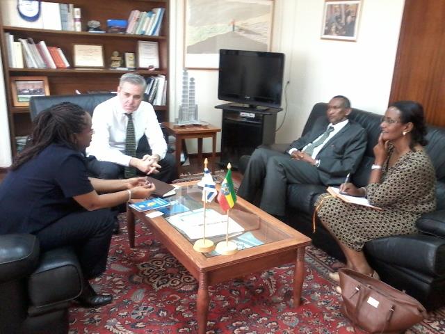 Ambassador-Belaynesh-and-Deputy-Leo-discussing-with-representatives-from-IGAD